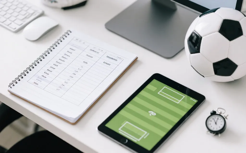 比赛数据笔记本：伤病、天气、赛程与旅行信息被标注，用于比分预测